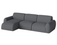 Rohová sedací souprava Núvol levá s lenoškou, dark grey