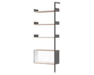 Policová sestava Rombe IF6 se skříňkou, anthracite/lacquered walnut