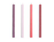 Svíčky Square Candle set 4ks, reds and bordeaux