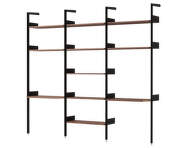 Policová sestava Rombe Konfigurace I, anthracite/lacquered walnut