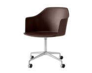 Kancelářská židle Rely HW48 s područkami, polished aluminium / burnt umber