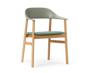 Židle Herit Armchair Oak čalouněná, dusty green