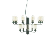 Lustr Amp Chandelier Small, gold/green