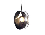 Závěsná lampa Orbital, black/polished nickel