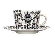 Šálek na capuccino s podšálkem Taika, black