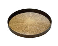 Tác Mirror Tray Round L, bronze slice