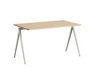 Pracovní stůl Pyramid Table 01, 140 x 75 x 74cm, beige powder coated steel / matt lacquered solid oak