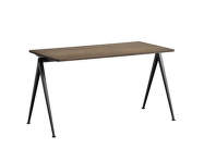 Pracovní stůl Pyramid Table 01, 140 x 65 x 74 cm, black powder coated steel / smoked solid oak