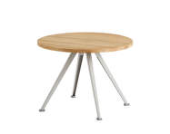 Konferenční stolek Pyramid Coffee Table 51, Ø60 x 44 cm, beige powder coated steel / oiled solid oak