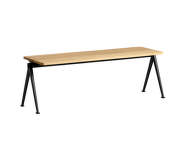 Lavice Pyramid Bench 11 140 cm, black powder coated steel / clear lacquered solid oak