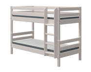 Dětská patrová postel Classic, rovný žebřík, grey washed