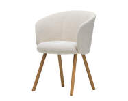 Čalouněná jídelní židle Mikado Armchair Natural Oak, ivory/pearl