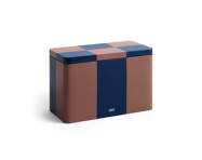 Plechová dóza Tin Container Medium, brown and midnight blue