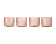 Sklenice Ripple Low set 4ks, blush
