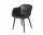 Židle Fiber Armchair Wood Base, black leather