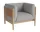 Křeslo Dive White Oak, Ascot light grey / cognac leather