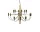 Lustr 2097/18 Clear Bulbs, brass