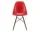 Židle Eames Fiberglass DSW, red/dark maple