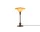 Stolní lampa PH 2/1, aged brass/yellow glass