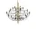 Lustr 2097/30 Clear Bulbs, brass