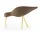 Dřevěný pták Shorebird Large, walnut / brass