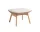 Ottoman Uchiwa, lacquered solid oak, Mode 009/Sense Nougat