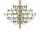 Lustr 2097/75 Clear Bulbs, brass