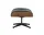 Ottoman Eames Lounge, walnut natural / leather premium F59 jade