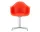 Židle Eames DAL, poppy red / polished aluminum