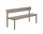 Lavice Linear Steel Bench s opěrkou 170 cm, taupe