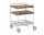 Servírovací vozík Alima NDS2, chrome / walnut