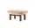 Ottoman Brasilia, Sheepskin nature/dark stained oak