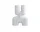 Váza Cobra Double Mini, bone white