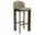 Barová židle Chisel 35 H75, green umber lacquered beech / Linara 313