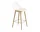 Barová stolička Fiber Stool 65cm s opěrkou, Wood Base, natural white/oak