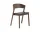 Židle Cover Side Chair, refine leather black / stained dark brown