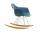 Houpací křeslo Eames Chair RAR, golden maple/sea blue