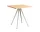 Kavárenský stolek Pyramid Table 21, 70 x 70 x 74 cm, beige powder coated steel / oiled solid oak