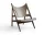 Křeslo Knitting Lounge Chair Leather, dark oak/Dakar 0311