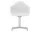 Židle Eames DAL, cotton white/polished aluminum