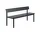 Lavice Linear Steel Bench s opěrkou 170 cm, black
