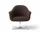 Křeslo Harbour Lounge Chair Swivel, polished aluminium/Logan Haze