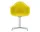 Židle Eames DAL, mustard / polished aluminum