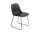 Židle Fiber Side Chair Sled Base, black leather