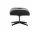 Ottoman Eames Lounge, chestnut black / leather premium F66 nero