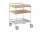 Servírovací vozík Alima NDS2, chrome / oak