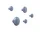 Sada věšáků The Dots Metal, pale blue