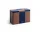 Plechová dóza Tin Container Medium, brown and midnight blue
