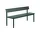 Lavice Linear Steel Bench s opěrkou 170 cm, dark green