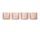 Sklenice Ripple Low set 4ks, blush